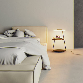 Muto LED Lampadaire Table Moderne, Bois, Salon/Salle à Manger