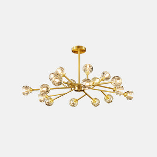 Valentina Luminaires Suspensions Multi Balle Moderne Cuivre/Cristal Noir/Doré Salon/Salle à Manger