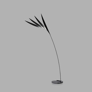 Mira Lampadaire Feuille Nordique, Métal/Acrylique, Noir, Salon