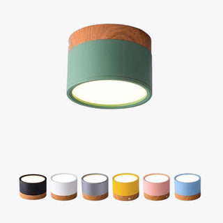 Lumex Petit Plafonnier Led Multicolor Bois Nordique. Couloir-Luire