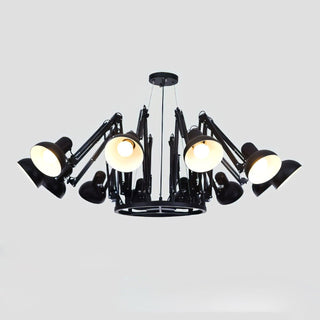 Lustra Lustre Noir à Bras Multiples Ajustables