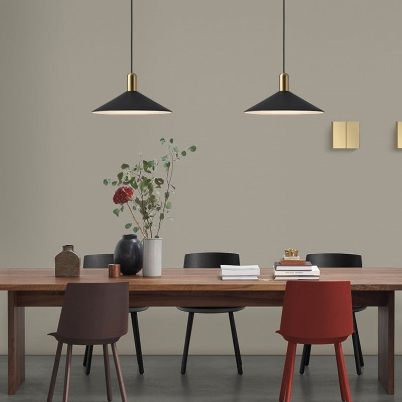 Arisha Suspension Moderne LED Acrylique/Métal, Noir/Blanc/Or, Salon