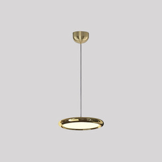Arisha Suspension Ronde Moderne, Métal/Acrylique, Argent/Or/Rose Rouge, Salon