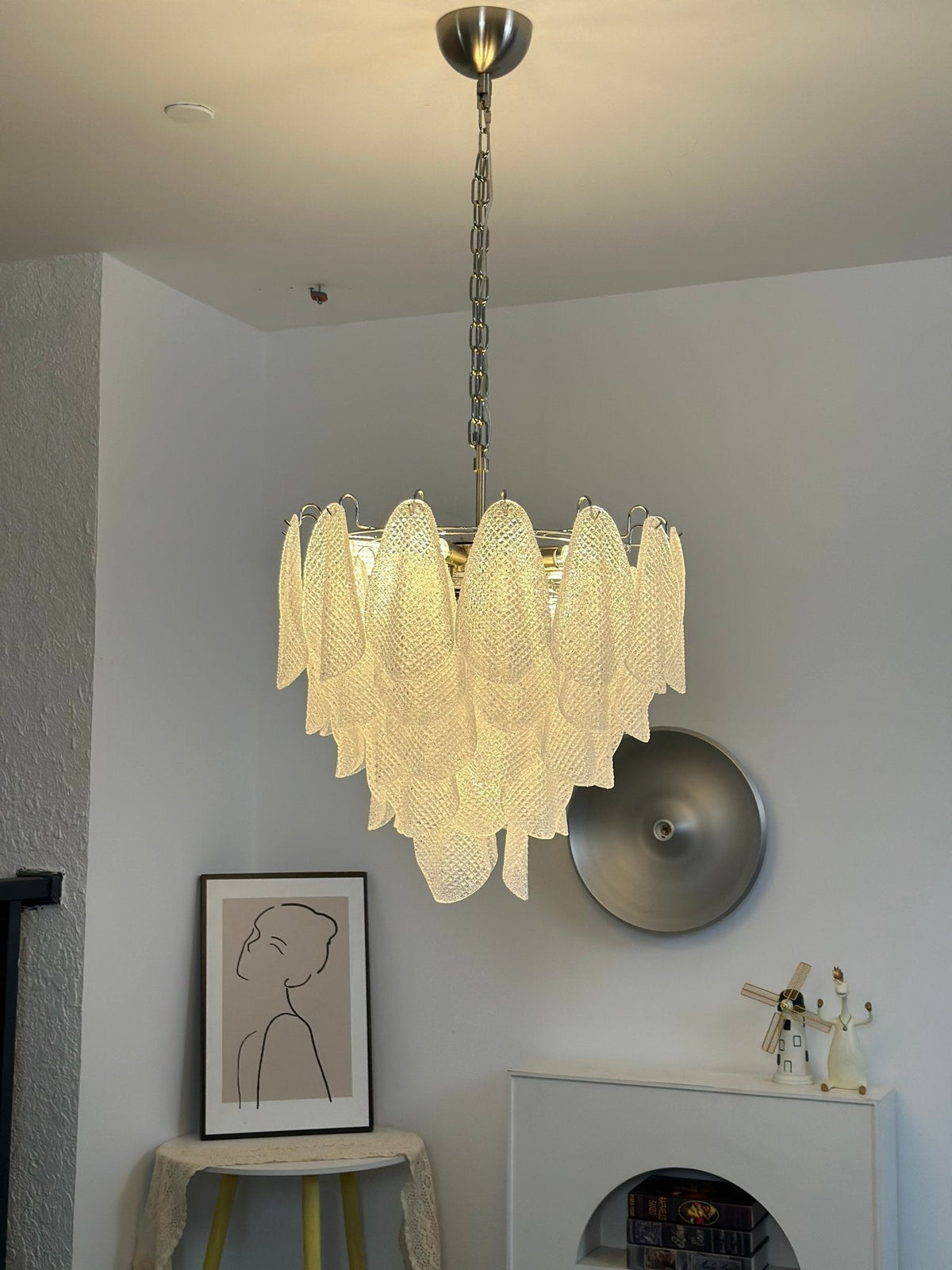 Prelit Lustre en Verre de Forme Goutte d'Eau