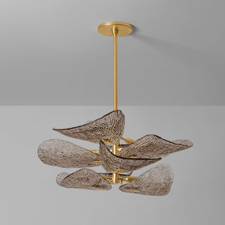 Aurora Lustre en Verre Pétale Superposé Bronze