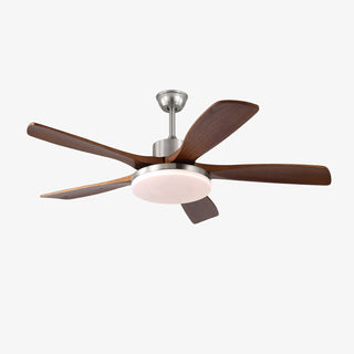 Plafonnier ventilateur moderne Orvian en bois