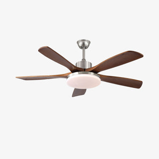 Plafonnier ventilateur moderne Orvian en bois