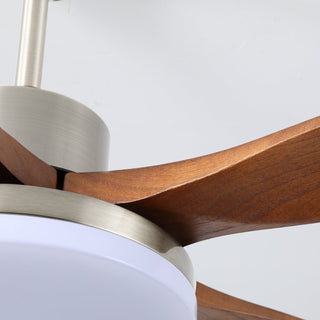 Plafonnier ventilateur moderne Orvian en bois