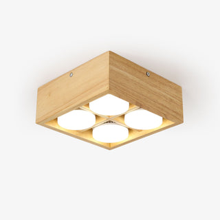 Eliza Minimaliste Bois Plafonnier Lumière