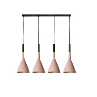 Solara Lampe suspendue conique en béton industrielle-Luire