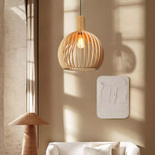 Arix Suspension Design en Bois Sculpté Naturel Salle à Manger-Luire