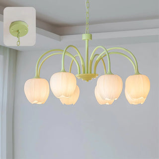 Lustra Lustre Tulipe en Verre Matcha
