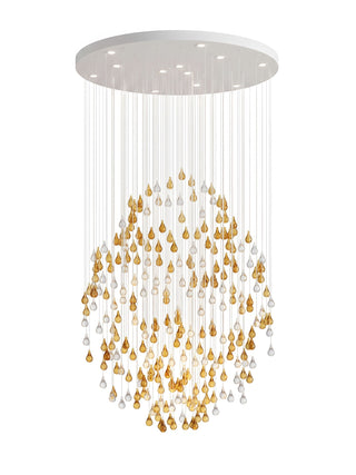 Droplets Sculpture Chandelier-Neutral Decor