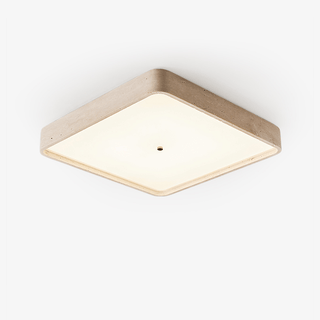 Geo Travertine Square Ceiling Light-Neutral Decor