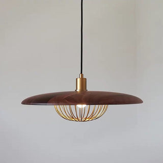 Arisha Suspension Ronde Moderne LED Luxe Métal, Or/Gris/Noir/Marron/Bois, Salon