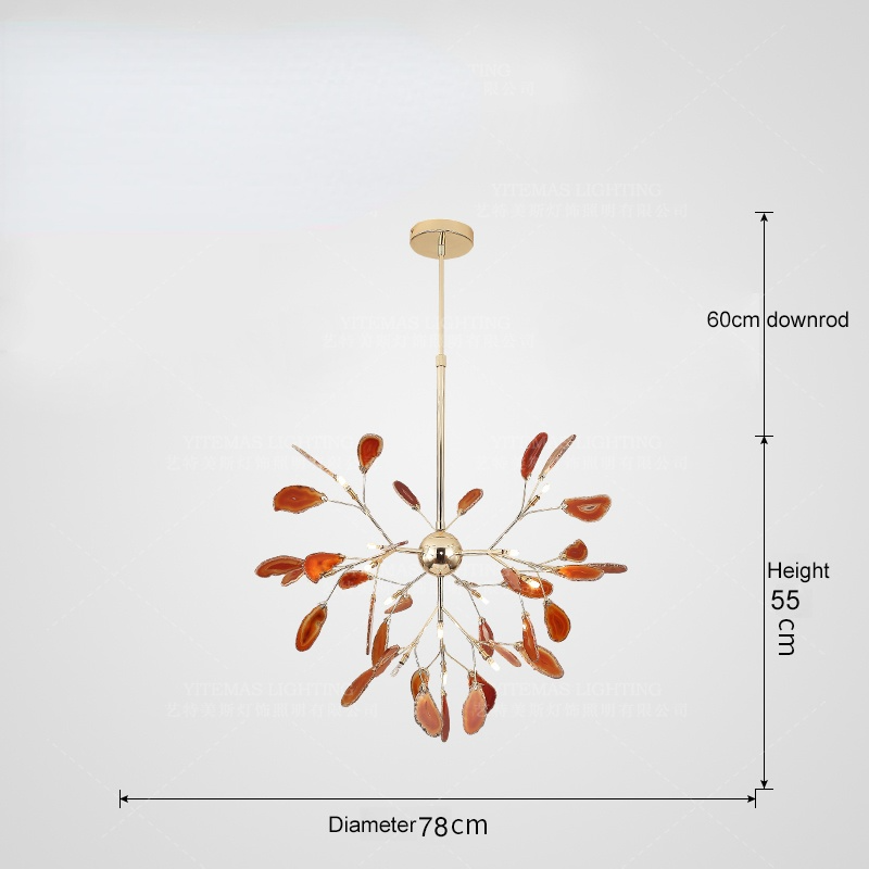 Arisha Lustre Coloré Branche Feuille Design, Salon/Chambre