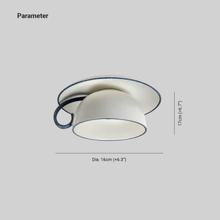 Arisha Moderne Glacage Tasse Céramique Plafonnier Chambre à Coucher