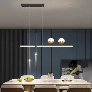 Arisha  Luminaires Suspension Minimaliste Globe Double Métal Salle à manger