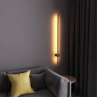 Kirixen Applique Murale Intérieure Minimaliste Linéaire LED. Métal. Noir.-Luire