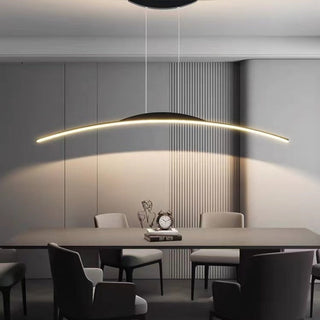 Arisha Suspension Moderne Linéaire LED Simple Nordique Noir Salon