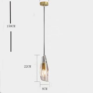 Kristy Luminaires épuré Suspension Moderne LED Métal/Cristal Salon/Salle à manger