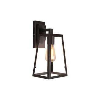 Silva Applique Murale Landerne Industriel, Métal/Verre, Noir, Extérieur