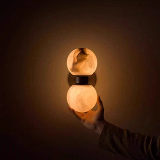Alabaster Celestia Orb Wall Light-Neutral Decor