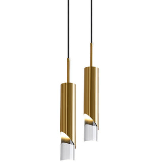 Ray Luminaires Suspension LED Simple Acrylique/Métal Or/Noir Salon