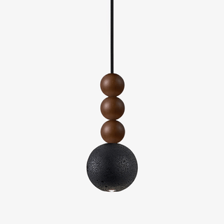Tizn Suspension Bois Moderne Travertin Noir