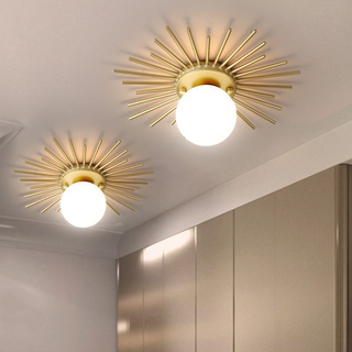 Solara Plafonnier Brillant Étoilé Glam Moderne en Laiton