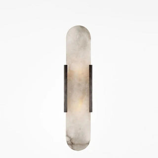 Arisha Applique Murale Marbre/Metal Moderne, Noir/Or, Cour