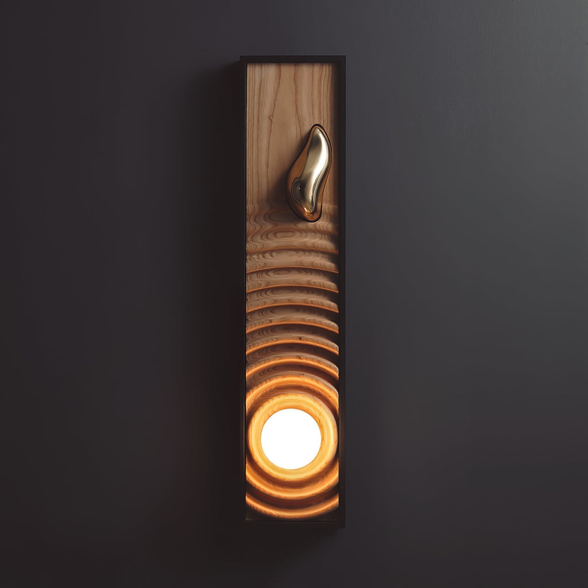 Caleb Applique Murale en Bois Vintage