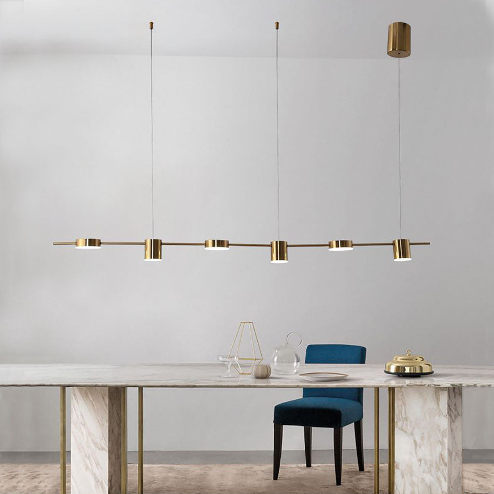 Arisha Modern LED Suspension Or Noir Métal Salon Chambre à Coucher
