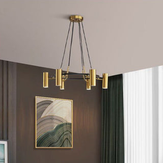 Arisha Moderne Anneau LED Suspension Doré Métal Salon Chambre à Coucher