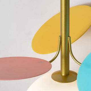 Arisha Luminaires Suspensions Globe Moderne Design Métal Verre Multicolore/Blanc Salon/Chambre d'Enfant