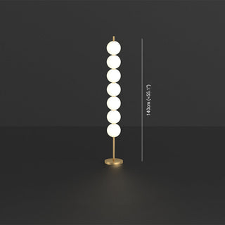 Valentina Design Lampadaire Globe Moderne Métal Laiton/Blanc Salon