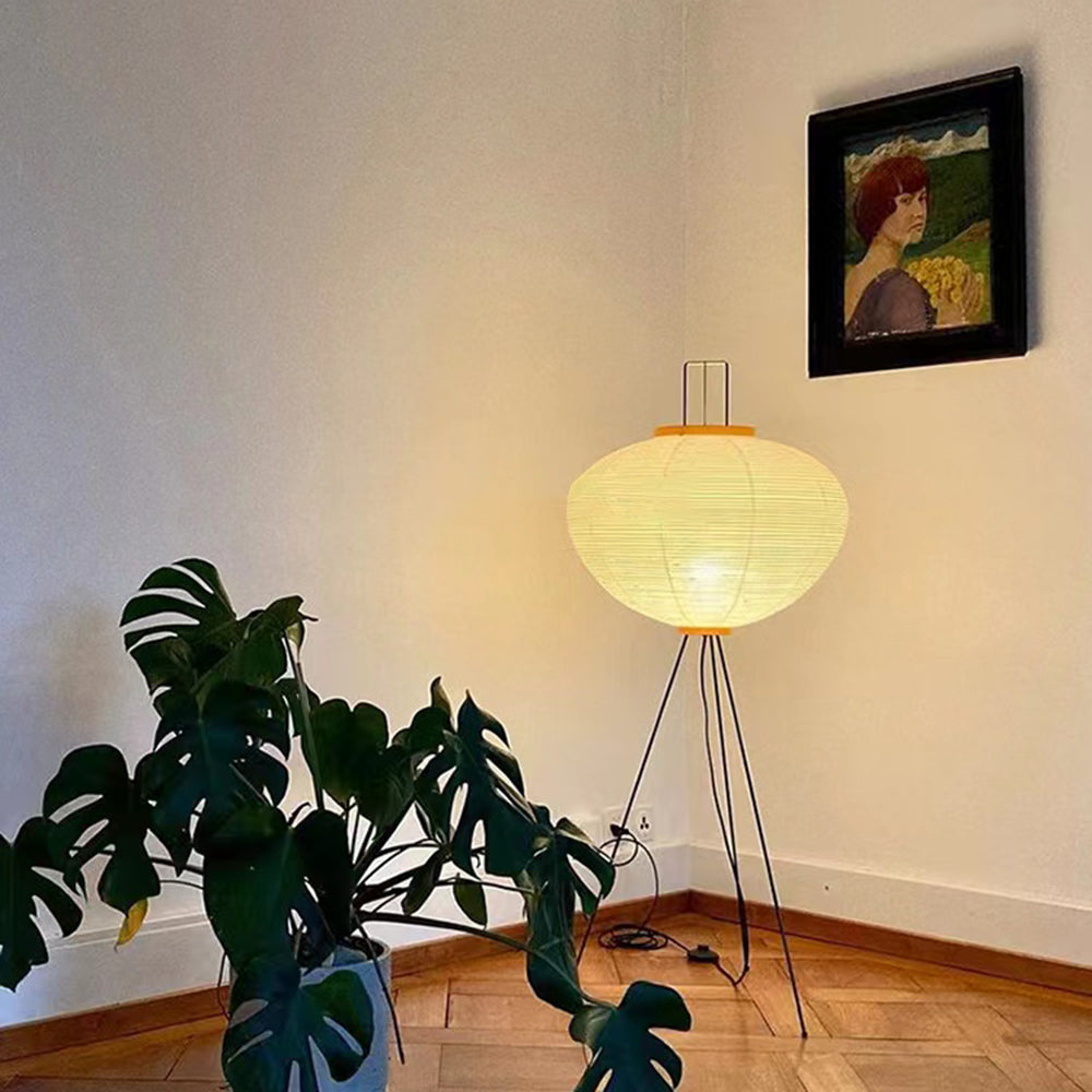 Ritta Design Lampadaire Simple Métal/Papier Blanc Bureau/Salon