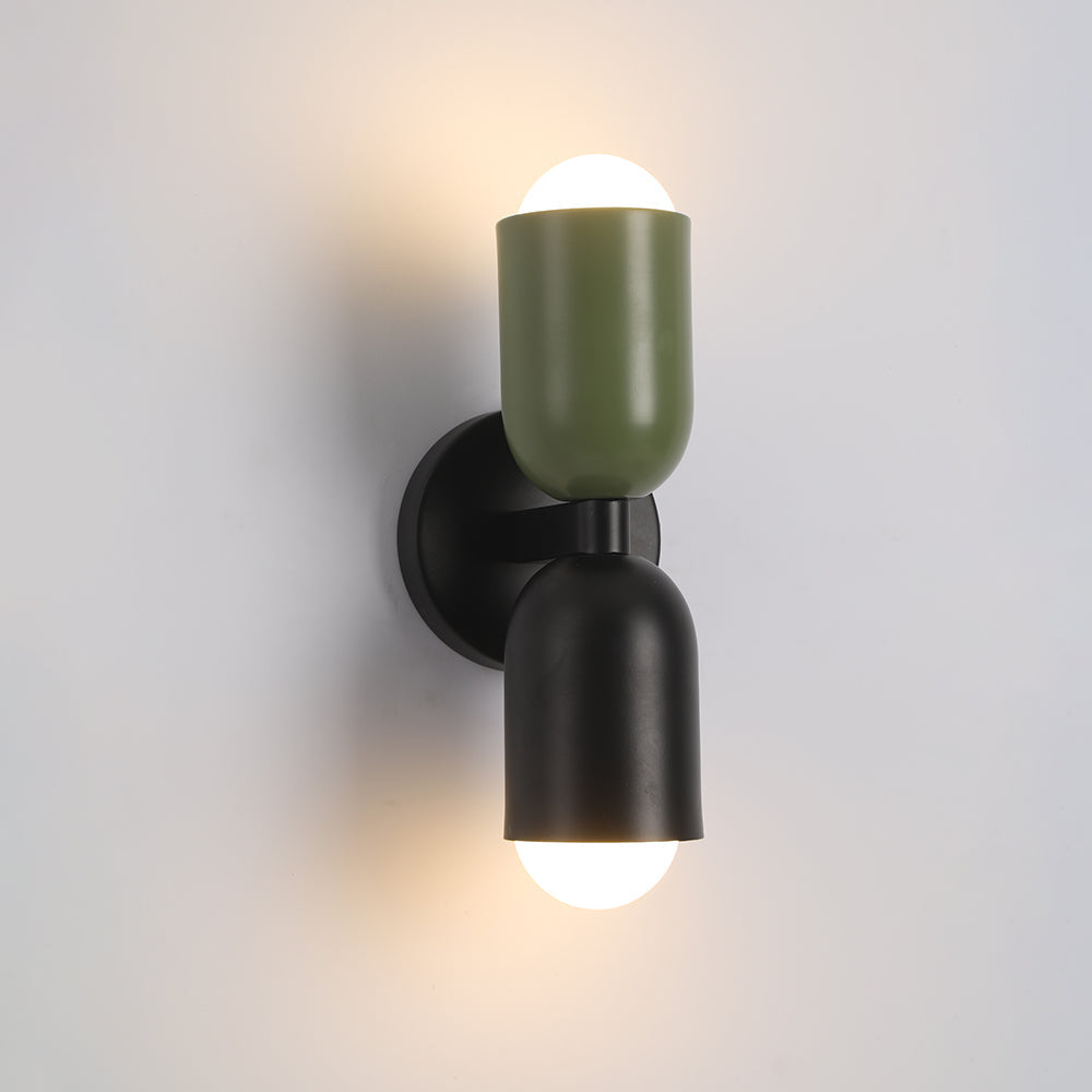 Zareno Applique Murale Cylindre Scandinave Métal Coloré Salon-Cielum