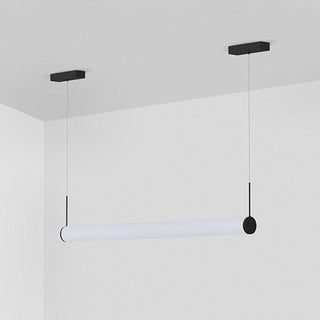 Ray Suspension Extérieure Cylindre Moderne, Métal/Acrylique, Noir/Blanc, Balcon