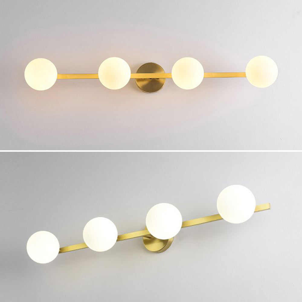 Valentina Applique Murale Design LED Linéaire Globe Moderne Métal/Verre Intérieur Salle de Bain