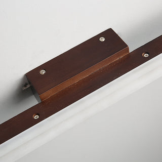 Kevenel Applique Murale Miroir Linéaire Minimaliste. Bois. Noyer. Salon-Luire