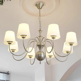 Silva Ancien Métal Verre Lustre Salle d'Étude Chambre à Coucher
