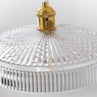 Valentina Luminaires Suspensions Art Deco Floral Vintage Métal/Verre Doré/Clair Salon/Chambre à Coucher