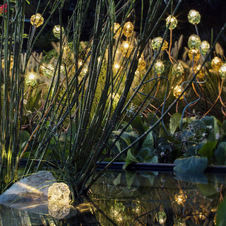 Arisha Lampe Extérieure au Sol Linéaire Simple, Métal/Verre, Or, Jardin