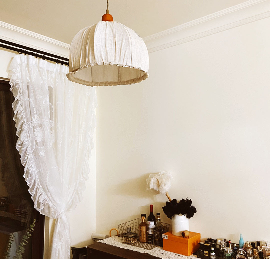 Arisha Suspension Dôme Vintage, Tissu, Beige, Salon/Chambre