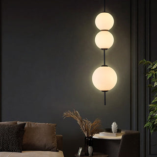Valentina Luminaires Suspensions Bulle Moderne Simple Métal/Verre Noir Salon/Chambre à Coucher