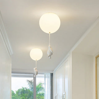 Novenel Bear Balloon Suspension/ Plafonnier Ballon Moderne Résine Chambre-Luire