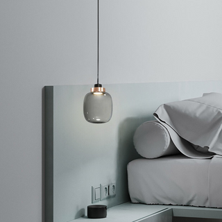 Valentina Moderne LED Suspension Fumée Verre Chambre À Coucher