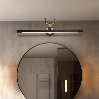 Arisha Design Italien LED Applique Murale Cerf Métal et Acrylique Noir Chambre/Salle de Bain
