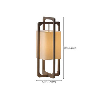 Muto Lampadaire Rectangulaire Moderne, Bois/Tissu, Bois, Salon